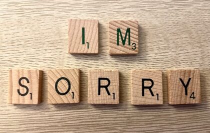 Blocks spell out "i'm Sorry"